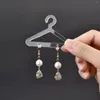 Jewelry Pouches Hanger Rack Earring Display Stand Clear Acrylic Earrings Hanging Clothes Storage Shopwindow Manager Racks