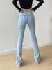 Frauen Jeans Hohe TVVOVVIN 2023 Frühling Taille Elastische Slim Fit Würziges Mädchen Vogel Hosen Enge Mode Denim Hufeisen W4QA