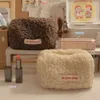 Cute Lamb Hair Travel Makeup Storage Bag Pen Pencil Pouch Bag Cosmetic Pencil Storage Student Large Capacity Multifunction Bag