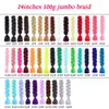 Синтетические парики Lihui 24 "синтетическое плетение Ombre Packs Jumbo Braid для женщин оптом DIY прическа сине-серый 230629