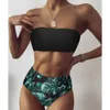 Traje de baño de mujer Conjunto de bikini sexy 2023 Traje de baño de mujer Mujer Cintura alta Push Up Ropa de playa Trajes de baño Traje de baño Bikini brasileño Bandeau Mujer