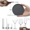 Mats Pads Sile Wine Coasters Round Shaped Pyramid Cup Coaster Soft Tabletop Protection For Drinking Glasses Drop Delivery Home Gar Dhnzb