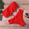 Costumi da bagno da donna Bikini senza spalline da donna Costume da bagno con spacco a vita alta Pigiama per adulti Natale