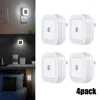 Luces nocturnas 4-6PC Mini luz LED EE. UU. Plug In Dusk To Dawn Sensor Wall Nights Lamp Square para dormitorio Pasillo Escaleras Iluminación del pasillo