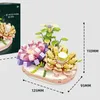 Blokken Potplanten Vetplanten Bonsai Boom Tuinen Romantische Bouwstenen Model Kids Sets Kits Speelgoed R230701