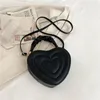 Evening Bags Love Heart Shape Shoulder Bag For Women Solid Pu Leather Small Handbags Designer Crossbody Girls Gift