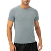 Camisetas masculinas Camisa de verão 2023 Camiseta sólida Moda masculina Manga curta Casual Poliéster Masculino Lazer Top Tees