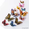 Другой домашний декор DIY Butterfly Luminous Glow in Dark Design Design Decal Sticking Double Feathes Stickes Home Decor R230630