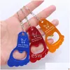 Openers Pocket Key Chain Beer Bottle Opener Baby Foot Shaped Keyring Bottles Gender Reveal Infant Shower Favors Drop Delivery Home G Dhhzn