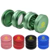 bol à fumée CHROME CRUSHER wee grinder cnc dents logo UV doré broyeur d'herbes en métal accessoire de fumée Pollen Catcher 56MM 4 pièces en alliage d'aluminium noir tabac