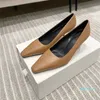 Talons hauts Marque Chaussures Femmes The Row Designer Classique Mode Bout Pointu Bureau Carrière Partie Noir Nude Cuir Dîner Robe Chaussures Taille 35-40 avec Boîte