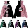 Herren Hoodies Sweatshirts Japan Anime Demon Slayer Pullover Frauen Hoodie Katzenohren Cartoon Sweatshirt Teenager Jungen Mädchen Cosplay Kostüm 230630