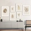 Annan heminredning Beige Abstract Plant Palm Leaves Art Canvas Målande nordiska affischer skriver ut bilder för vardagsrumsdekor R230630