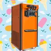 LINBOSS Commercial Ice Cream Machine Small Desktop Soft Serve Ice Cream Makers Electric 3Flavors Sweet Cone Vending Machine