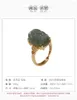 Anillos de racimo Plata de ley 925 Hetian Qiemo Blue Pixiu Ring Retro Moneda personalizada Mujeres Open Gold-plated