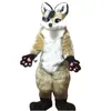 Cute Long Fur Husky Dog Fox Mascot Disfraces Carnival Hallowen Gifts Unisex Adultos Fancy Party Games Outfit Holiday Publicidad al aire libre Traje Traje