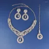 Necklace Earrings Set & Fashion Clear Crystal Earring Wedding Bridal Party Jewellery Sets GiftsEarrings