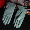 Gants Five Fingers Gants Five Fingers Femmes Dames 100 Cuir Véritable Peau de Mouton Hiver Chaud Doublure Épaisse Gants Blancs Coloré Bleu Mignon Z230630