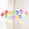 Decorazione per feste Compleanno stamina Baby Scene Layout Happy Letter Pull Flag Banner Stringa di carta S1225