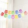 Party Decoration Birthday Bunting Baby Scene Layout Happy Letter Pull Flag Banner Paper String S1225