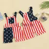 Ensembles de vêtements 20230224 Lioraitiin 05Years Toddler Baby Boy Girl Summer Romper Independence Day Sleevless Striped Star Printed Jumpsuit J230630