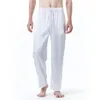 Men's Pants Mens EU size Pajamas for Men Nightwear Long pants Sleep Tops Trousers Thin Ice Silk Solid Sleepwear 230630