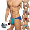 Swimwear Men's Swimming Briefs Patchwork Mesh Bikini Sexy Low Waist Push Pad Swimsuit Summer Gay Breathable Beachwear 230630