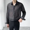 Chemises décontractées pour hommes marque masculine printemps à manches longues hommes Vintage mode couleur unie Style coréen Slim Fit vêtements pour hommes 2023 E89