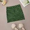 Spódnice Złote Shamrock Print Drukuj Kobiety St Patricks Day Mini Summer Streetwear Wzór wysokiej pary Wzoru Zakaz Awor