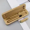 Kwaliteit Bamboe Houten Handvat Balpen Rollerball Handtekening Zakelijk Kantoor Fontein Luxe Geschenken Briefpapier Leveringen