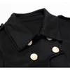 Women's Trench Coats Black Double Faced Coat Women's Middle Long Winter Suit Woolen Autumn Temperament