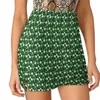 Skirts Gold Shamrock Print Skirt Women St Patricks Day Mini Summer Streetwear High-waist Pattern Oversize Casual A-line