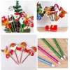 6 Stks/partij Balpen Kerst Leuke Handtekening School Briefpapier Kantoor Accessoires Leveranciers Kids Geschenken