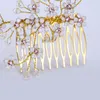 Pinces à cheveux mode petit cristal fleur peignes de mariage pour accessoires de mariée strass faits à la main femmes coiffure bijoux