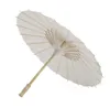 60pcs Ombrelloni da sposa Ombrelli di carta bianca Articoli di bellezza Ombrello cinese Mini Craft Diametro 60cm GJ0630