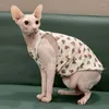 Kostiumy kota Ubranie Sphynx Summer Flower Dress for Devon ropa para gatos bawełniany kotek szczeniaki