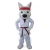 Volwassen grootte Sport Wolf Mascottekostuum Carnaval-prestatiekleding Custom fancy kostuum Ad Apparel