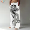 Pantalon homme Dragon Pantalon droit Impression 3D Cordon élastique Design Poche avant Plage Imprimés graphiques animaux Confort 230630