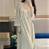 여성 잠옷 크기 6XL 150kg 여름 여성 Nightdress 긴 레이스 란제리 가운 대형 달콤한 솔리드 컬러 잠옷 Nightwear