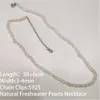 VAFシミュレートされた丸い白いS925チョーカーガラスパールネックレス女性用の天然淡水ネックレス