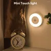 Nachtlichter, LED, dimmbar, Touch-Licht, 3 Modi, USB wiederaufladbar, Magnetfuß, Wand, tragbar, rund, Schlafzimmer, Küche, Lampe