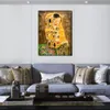 Modern Landscape Canvas Art The Kiss (full View) Gustav Klimt Oil Painting Handmade Home Decor