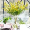 Fleurs décoratives 1pc haricots d'acacia artificielle branche unique fausses plantes bricolage maison Arrangement de fleurs décoration de salle de fête de mariage