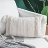 Kuddefodral Dunxdeco Cushion Cover Dekorativ tufting Kudde Case Böhmen Luxury Stripes Tassels Modern Home Sofa Chair Bedding Coussin 230629