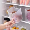 زجاجات تخزين الثلاجة الغذاء الطازج مربع الثلاجة الباب الجانبي الفاكهة الخضار التوابل حالة الحاويات المطبخ المنظم