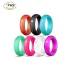 1 Set Women Silicone Rings Hypoallergenic Flexible Engagement Wedding Band Antibakteriell gummifinger Ring Sportsmycken