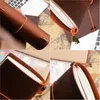 Äkta läder vintage spiralplanerare handgjorda mode journal travler anteckningsdagbok gåvor a5 pass