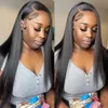 26Inch Closure Wig Straight Lace Front Human Hair Wig Pre Plucked Lace Wig Brazilian Sunlight 13x4 Remy Lace Front Wigs