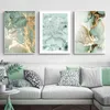 Other Home Decor Sand Waves Gold Palm Posters Abstract Green Line Coral Art Print Canvas Painting Pictures For Living Room Decor R230630