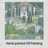 Handmade Canvas Art Gustav Klimt Painting Church in Cassone Ii Landscape Artwork Home Office Decor